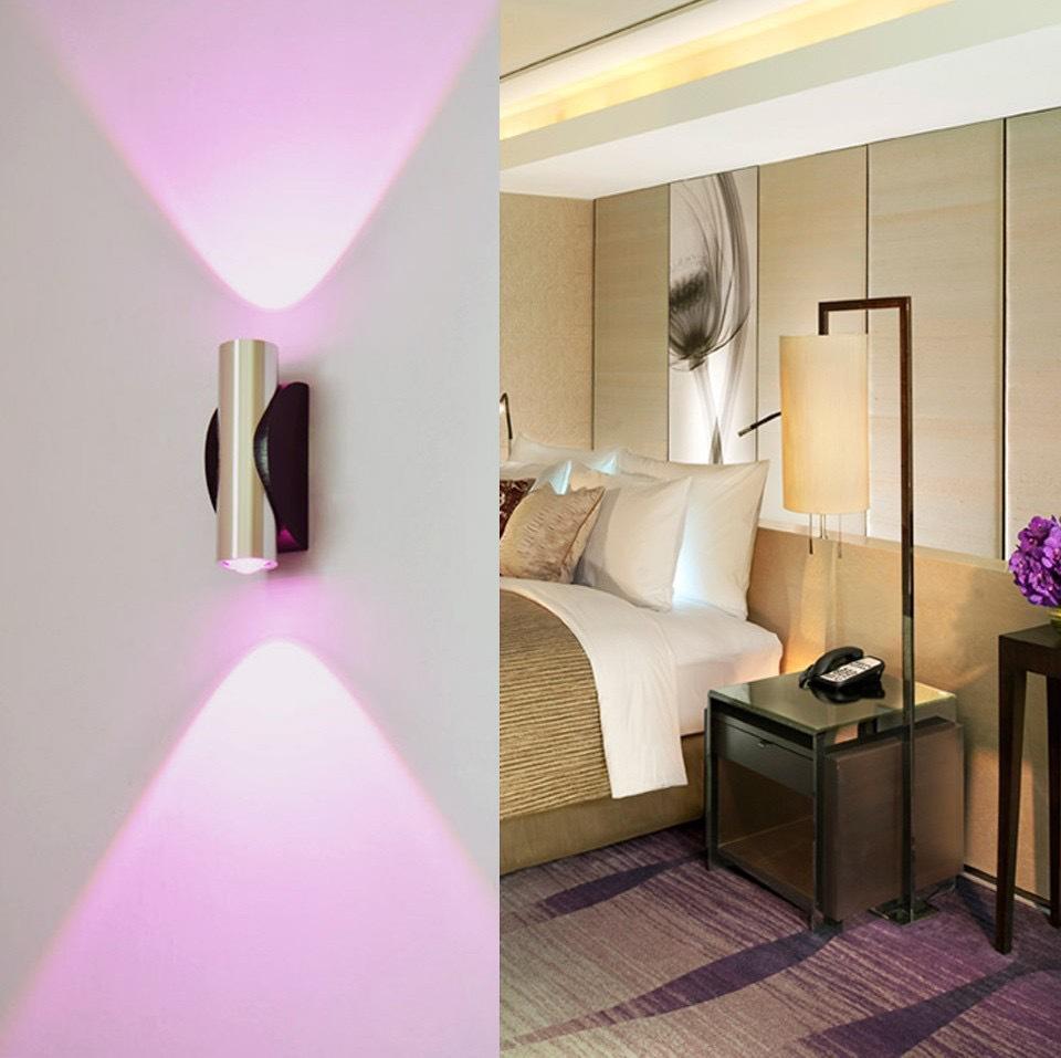 Светодиодный двухголовый домашний бар, потолок, стена, дверь, украшение 85-265 В, подвесной алюминиевый внутренний настенный светильник