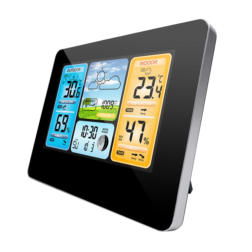 Беспроводной комнатный уличный термометр, метеостанция с атомными часами, USB197FT(60M) Высокая точность