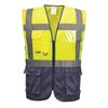 Gilet Executive - Portwest - Warsaw C476 - Jaune/Bleu - Mixte - Adulte