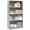 VidaXL Bookcase Sonoma Grey 80x24x143 Cm Engineered Wood, Bookshelf, Book Holder, Book Support, Cabinet of 857849