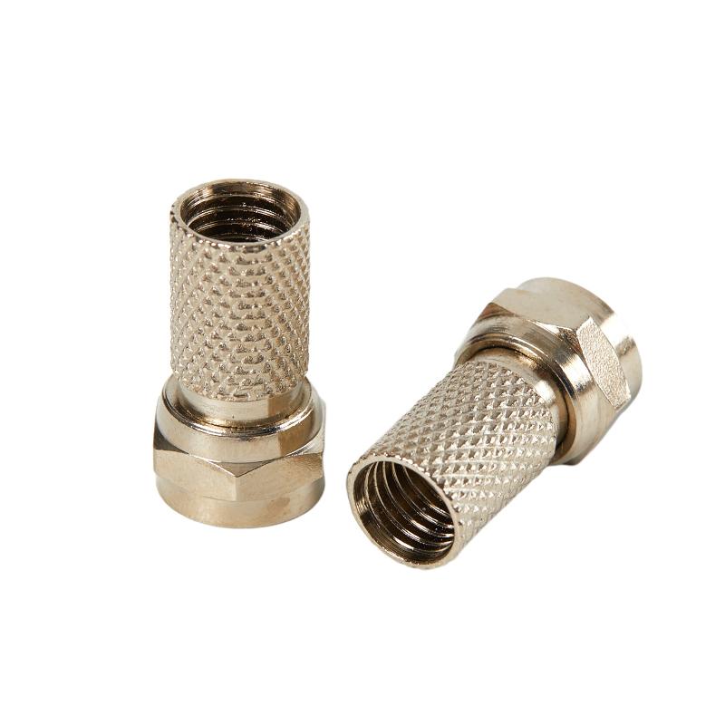 10 шт. Металлические скручивающиеся вилки коаксиального кабеля Rg6 F-типа для спутникового телевидения