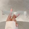 Non-polarized Flat Fashion Punk Sunglasses Women Y2K Rimless Rectangle Sun Glasses Women Men Mirror One Piece Eyewear