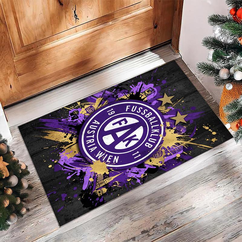Austria Wien FC Soccer Football Pattern Soft Area Rug Non Slip Indoor Floor Carpet Sports Decor Mat for Bedroom