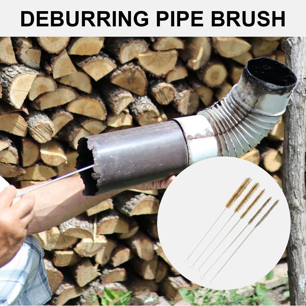 Набор из 5 латунных щеток для чистки труб, щетки из латунной проволоки с длинной ручкой для очистки отверстий цилиндров 6 15 мм