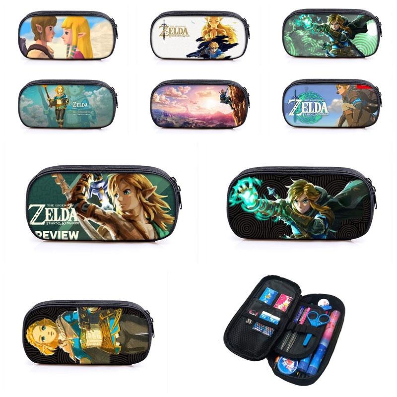 Пенал мультяшный Легенда о Зельде Королевство слез Прочный и дышащий полиэстеровый материал
