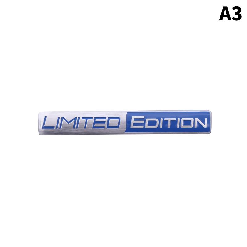 Limited Edition 3D Metal Logo for Car Front Emblem Side Mudget Rear Trunk Badge Universa Car Decoration Sticker