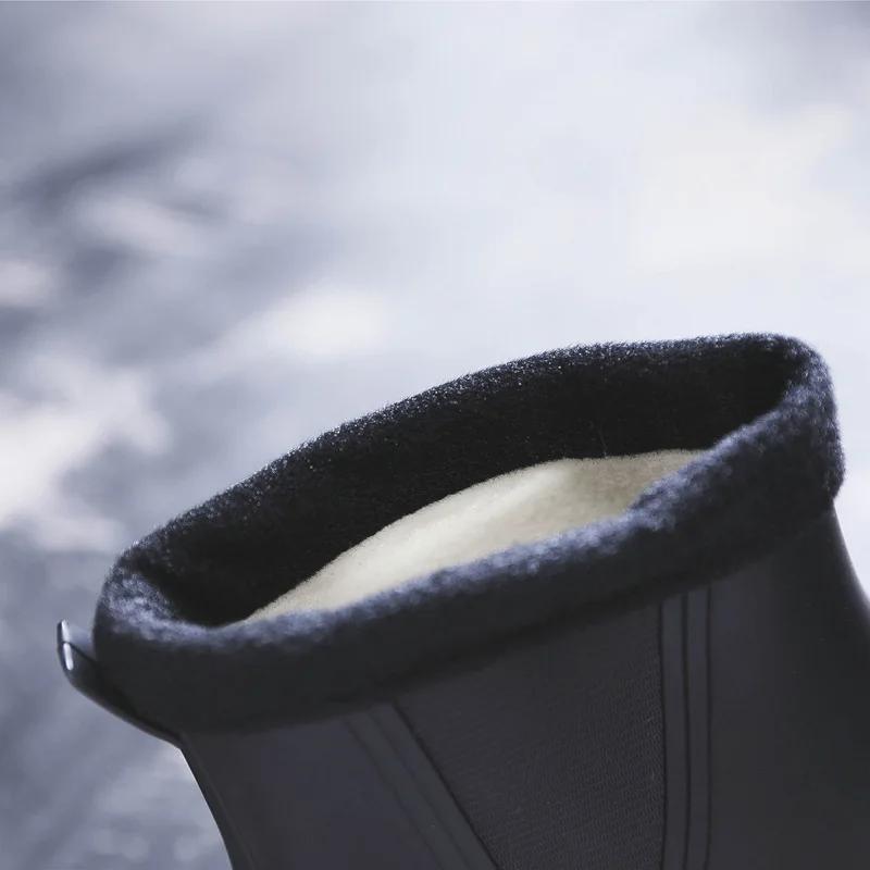 2024 Pvc Water Shoes Women Ankle Flat Rainboots for Women Rain Day Shoes  Winter Warm Sock Rubber Boot Casual Shoesdf54