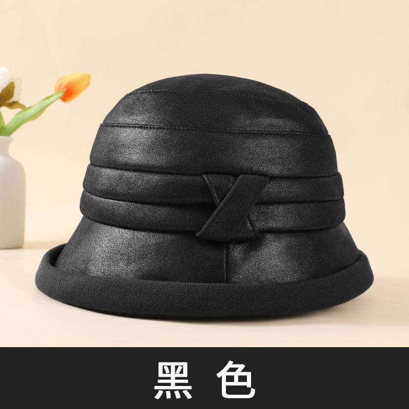 Мамина шляпа женская осень и зима новая шляпа-ведро для среднего пожилого человека модная шляпа для пожилого человека бабушки пожилой женщины шляпа-котелок теплая