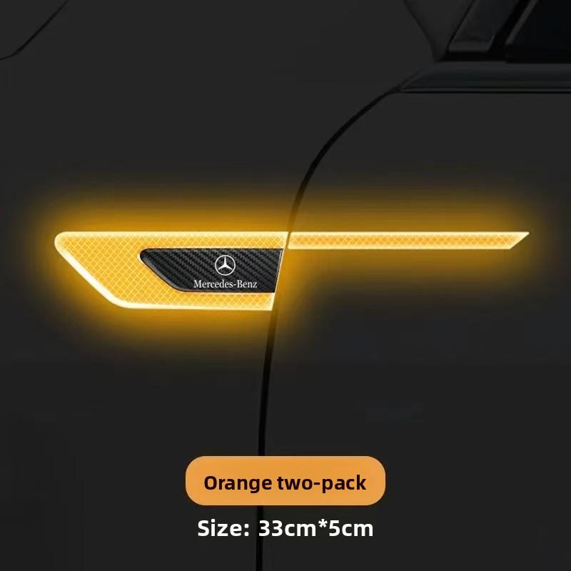 IXEA6 Car Side Reflective Sticker Anti-Collision Warning Decal Mercedes Benz C-Class E-Class GLA GLC GLE GLB G-Class Auto Accessories