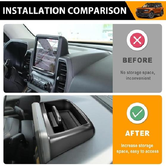 Center Console Organizer Compatible with -2024 Dash dash storage tray