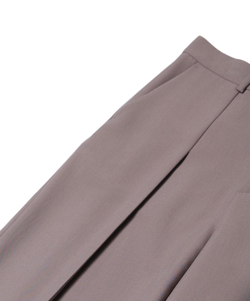 TEN PAST SEVEN Wide Tuck Slacks - Light Brown