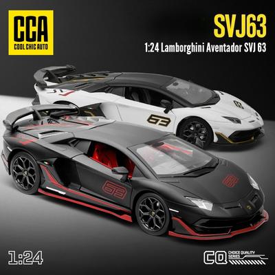 1:24 Модели Суперкаров Lamborghini Aventador SVJ63 Игрушка Спортивный Автомобиль Литье под Давлением Подарок Мальчикам Коллекция Мини-Автомобилей