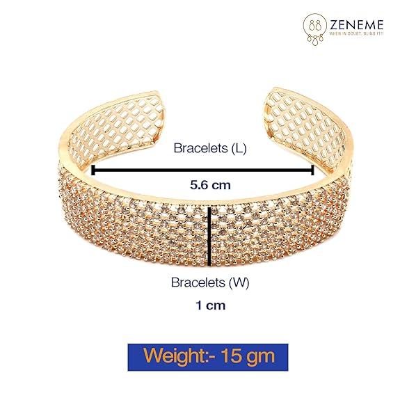 Современный браслет Kada с родиевым покрытием, белыми американскими бриллиантами для девочек и женщин