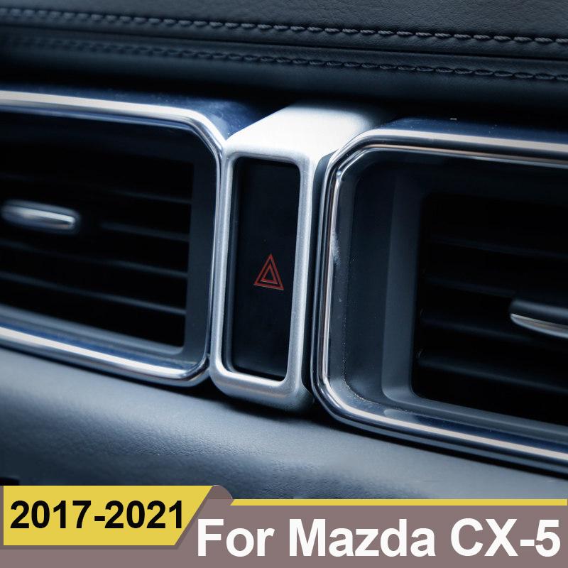 Для MAZDA CX-5 CX5 CX 5 2017 2018 приборная панель автомобиля двойная вспышка сигнальная лампа переключатель рамка крышка наклейка отделка