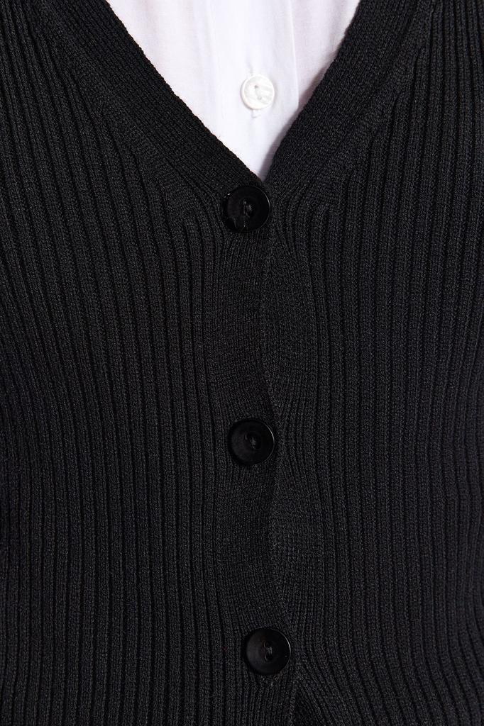 Women's Fashion Stylish Sweater Black Premium Yarn Special Yarn V-Neck Knitwear Vest