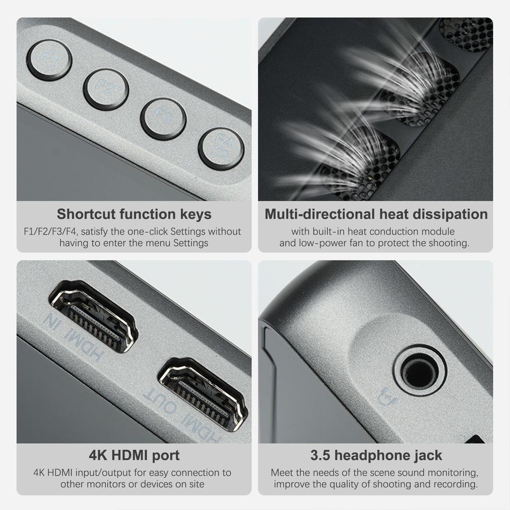 Viltrox DC-550 Pro 5,5-дюймовый портативный монитор 4K HD-видео 1200 нит 1920*1080 пикселей 3 типа питания