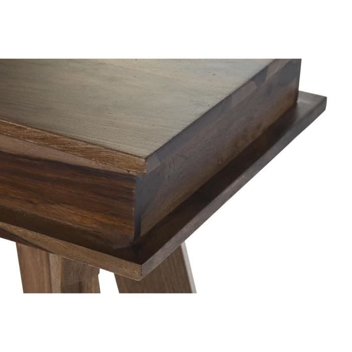 Table d'appoint - Sheesham - 135x40x76 cm - Bois massif - Style alpin - Couleur naturelle