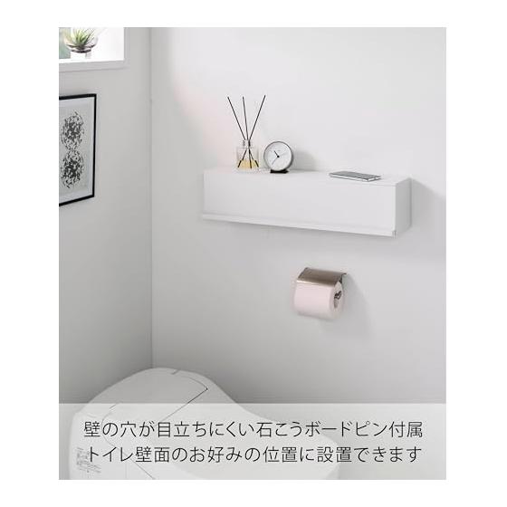 Yamazaki Jitsugyo [Gypsum board tweezers and wood screws that make holes less noticeable] Wall hidden toilet wall storage Compatible with gypsum