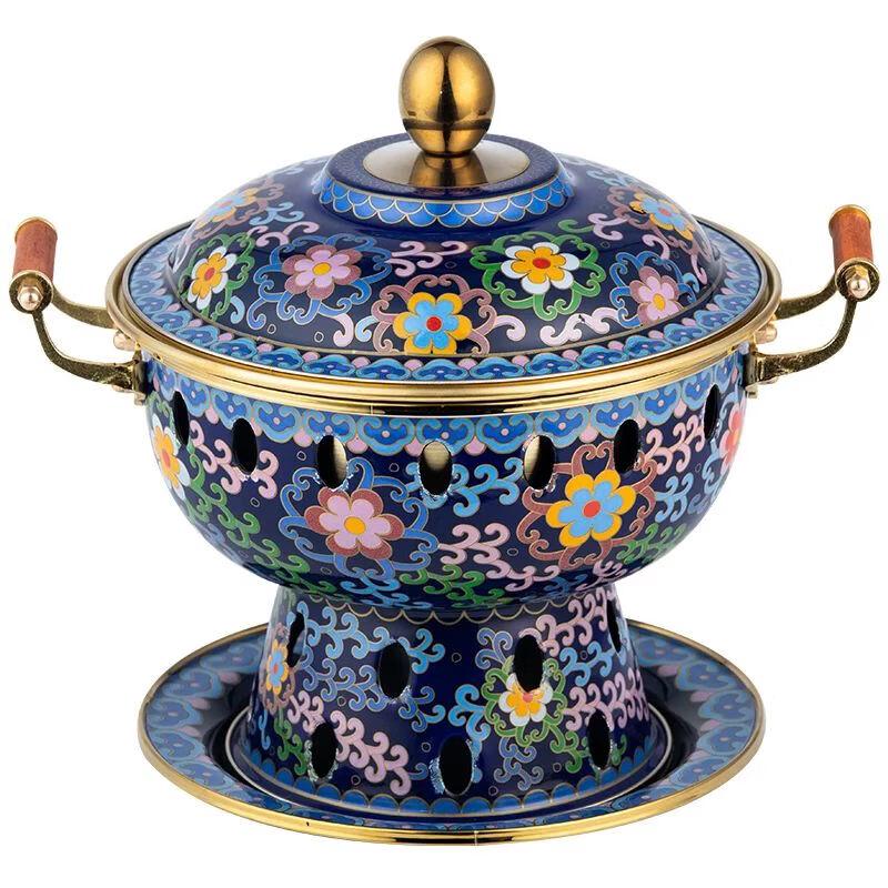 Cloisonné Copper Individual Hot Pot