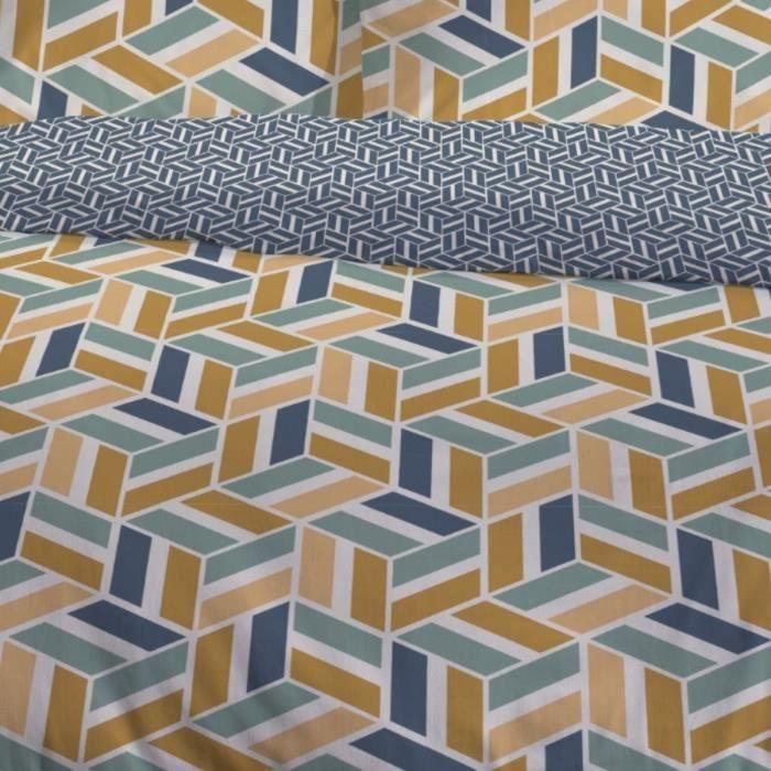 Parure de lit 2 personnes - TODAY - Sunshine 15.32 - 240 x 260 cm - 100% Coton imprimé