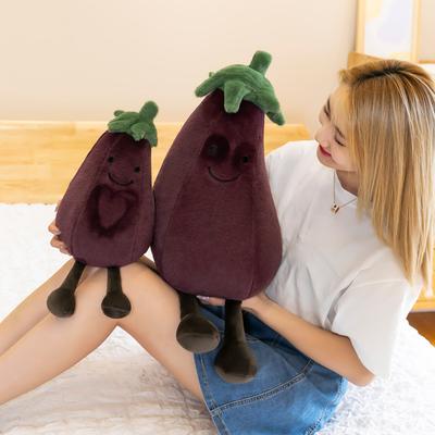 Новая подушка-баклажан, забавная овощная плюшевая игрушка, подушка для кровати, милая кукла