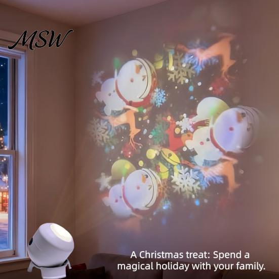Wall And Ceiling Projection Lamp Star Projector Night Light with 360 Degree Rotating, Ocean Mood for Bedroom, Dynamic LED Sky Adjustable Focus Dimming