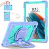 Прочный гибридный чехол для Samsung Galaxy Tab A8 10.5" 2021 SM-X200 SM-X205 Чехол-подставка Armor с поворотной ручкой-ремнем