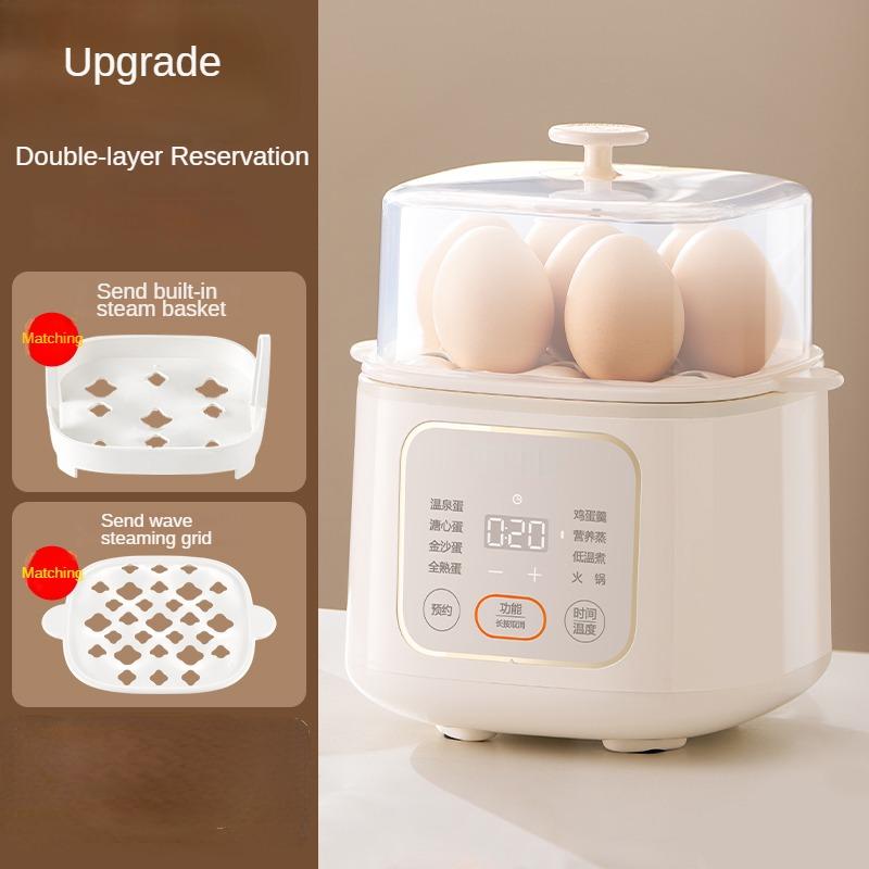 220V Multi-functional Egg Steamer Food Cooker Household Egg Boiler for Breakfast with Automatic Power-off for Home Kitchen