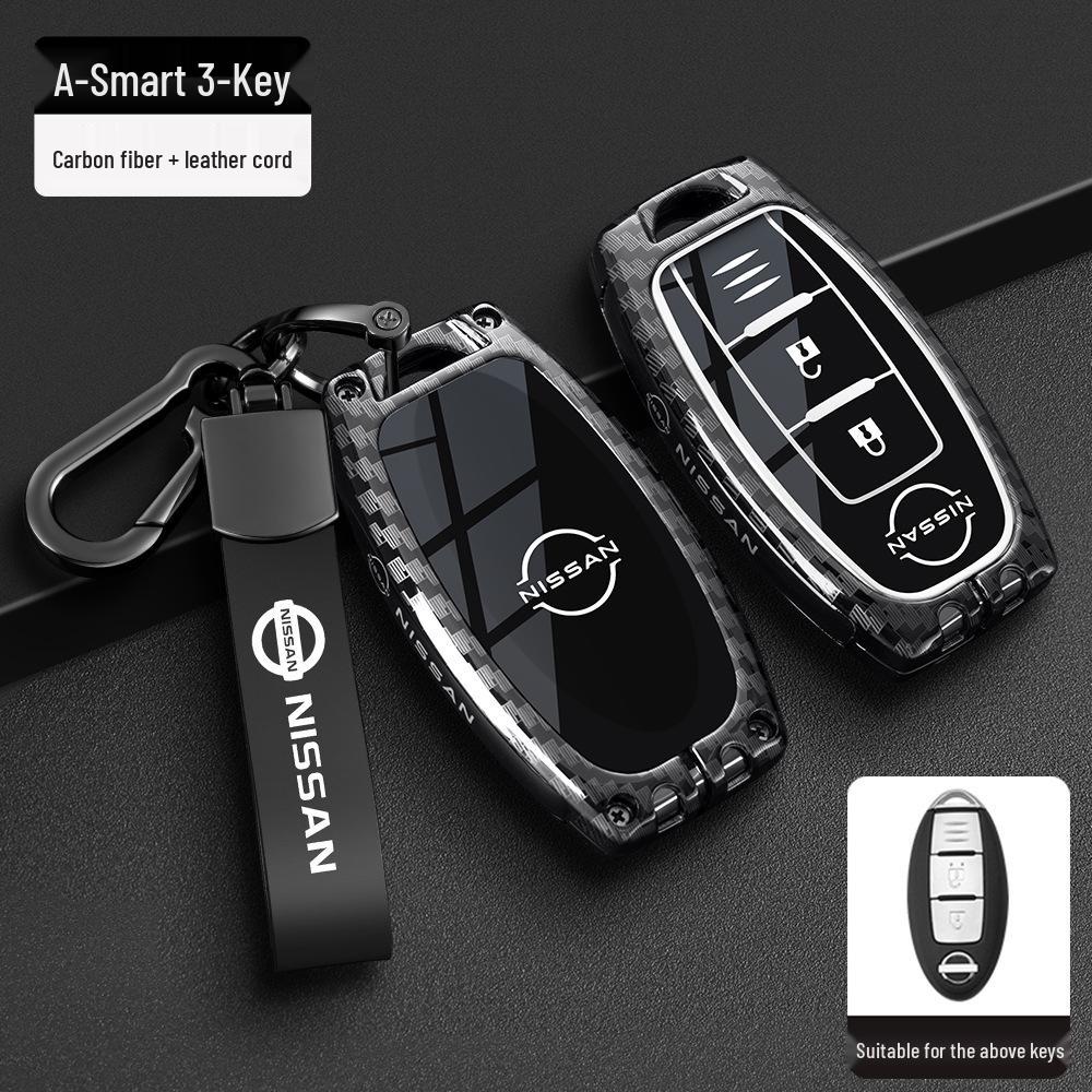 Чехол для ключей Nissan: Подходит для новых моделей Sylphy, Teana, Tiida, Qashqai, X-Trail, Bluebird, В комплекте брелок для мужчин