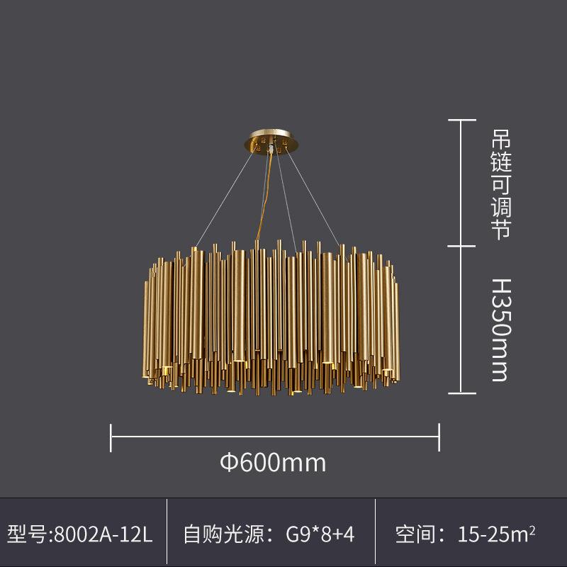 Люстра для гостиной Вилла дуплекс современная простая из нержавеющей стали креативная люстра внутреннее освещение светодиодные светильники золото