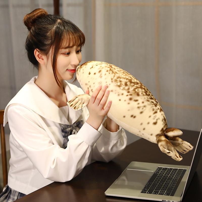 35-85cm Cute Sea Lion Plush Toys Soft Stuffed Animal Seal Pillow Simulation Appease Doll Cartoon Birthday Gift
