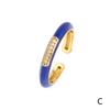 Trendy Colorful Zircon Drip Oil Stacking Ring for Spring/Summer