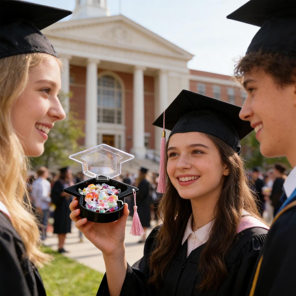 Graduation Cap Candy Dome Storage