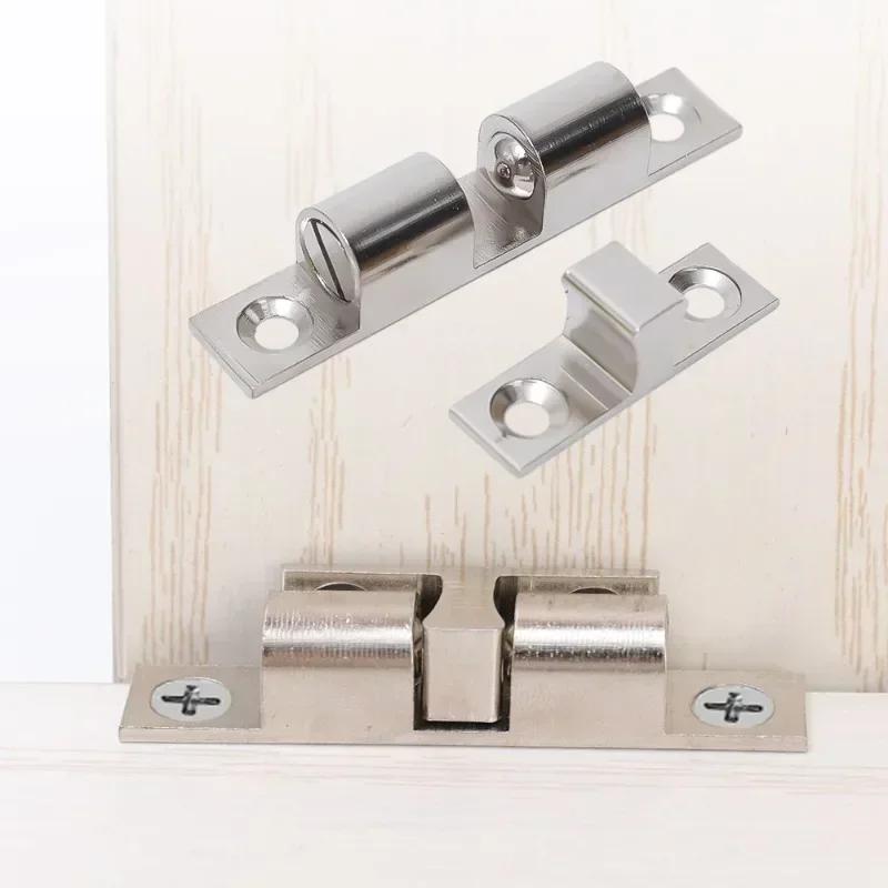 40/50/60 мм чистая медь, двойная пружинная стальная шариковая защелка для мебельного шкафа, двери шкафа, регулируемая натяжная защелка