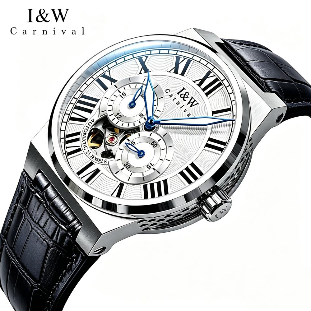 IW High Quality Watch Men Automatic Mechanical Watches MIYOTA Movement Waterproof Wristwatch Sapphire Glass Leather Strap Reloj
