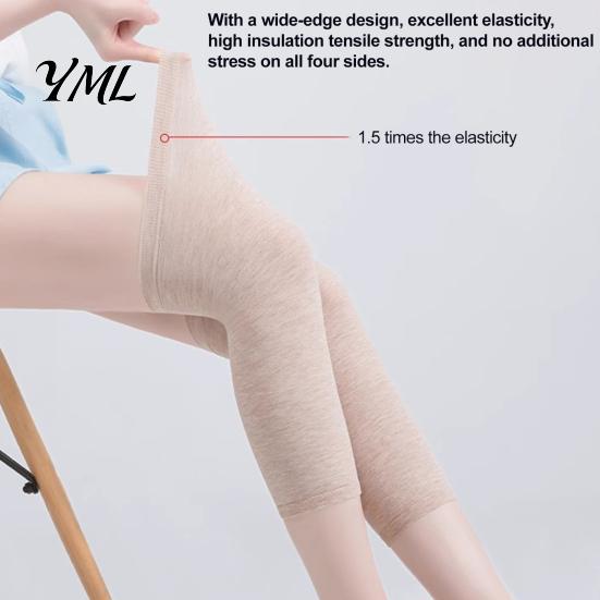 Autumn Winter Leg Protection Soft Knee Warmers for Cold Protection, Breathable Cotton Sleeves, Anti Thermal Wraps Slip Warmers, Elastic Pads