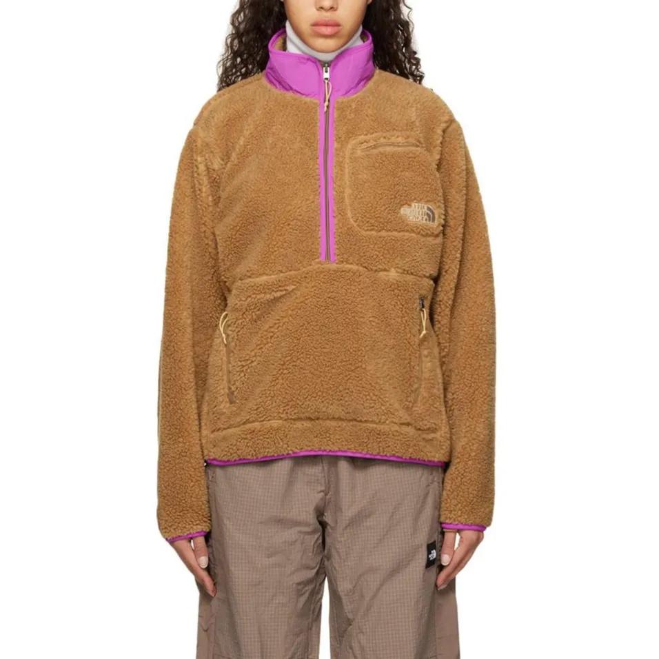 THE NORTH FACE Sweatshirts Men's Brown Purple Turtleneck Moderate Regular (Unisex) Sweatshirts NF0A7URN IAE
