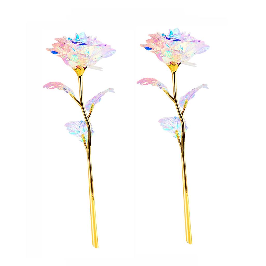 Colorful Luminous Rose Artificial Flower Uniques Gifts For Women Girls Valentine's Day Birthday Party Flower Decor