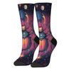 Galaxy Beetle Creative Print Socks Stretch Comfort Socks Unisex Novel Whimsical Design Harajuku Retro Style Crazy Happy Socks