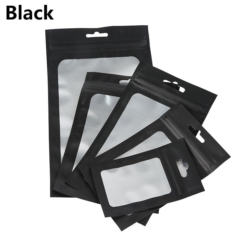 20Pcs Food Saver Zip Lock Bags Aluminum Foil Reusable Matte Waterproof Zipper Pouches Clear Window