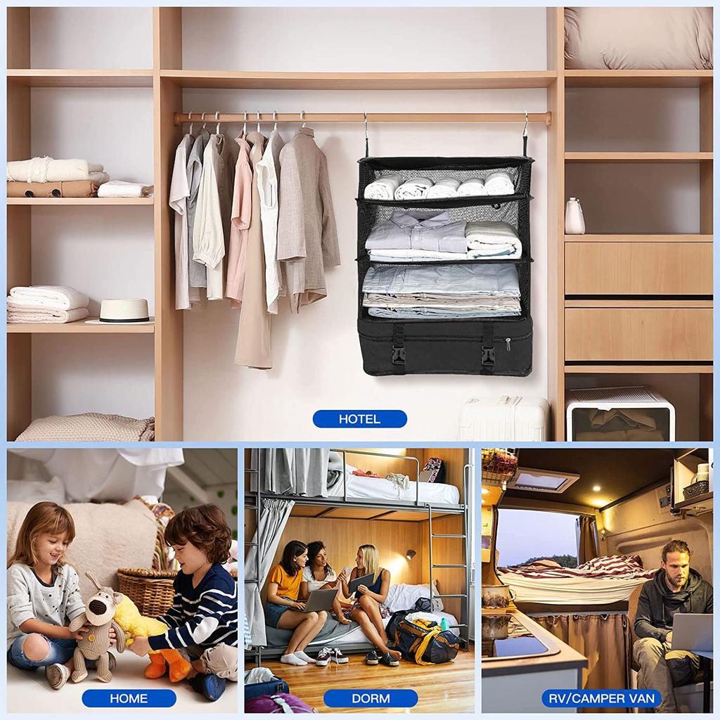 Прочные оксфордские упаковочные кубики для чемоданов, подвесные органайзеры для ручной клади для путешествий