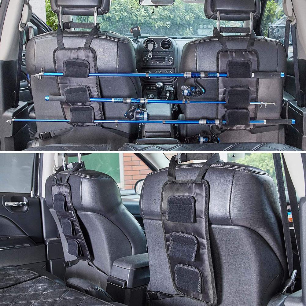 2pcs Car Fishing Rod Holders Oxford Cloth Multifunctional Hanging Fishing Pole Storage Rack For Suv Truck Van