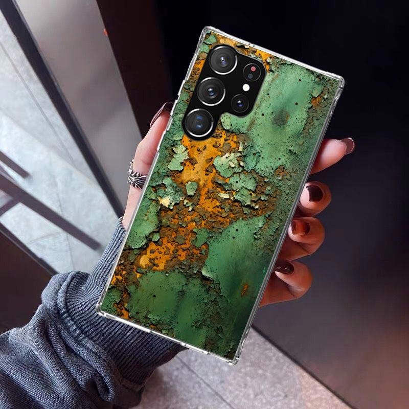 Vintage Industrial Style Rusty Pattern Phone Case For Samsung Galaxy S23 S24 S25 Edge S26 Ultra S22 + S21 Plus S20 FE Cover Sili