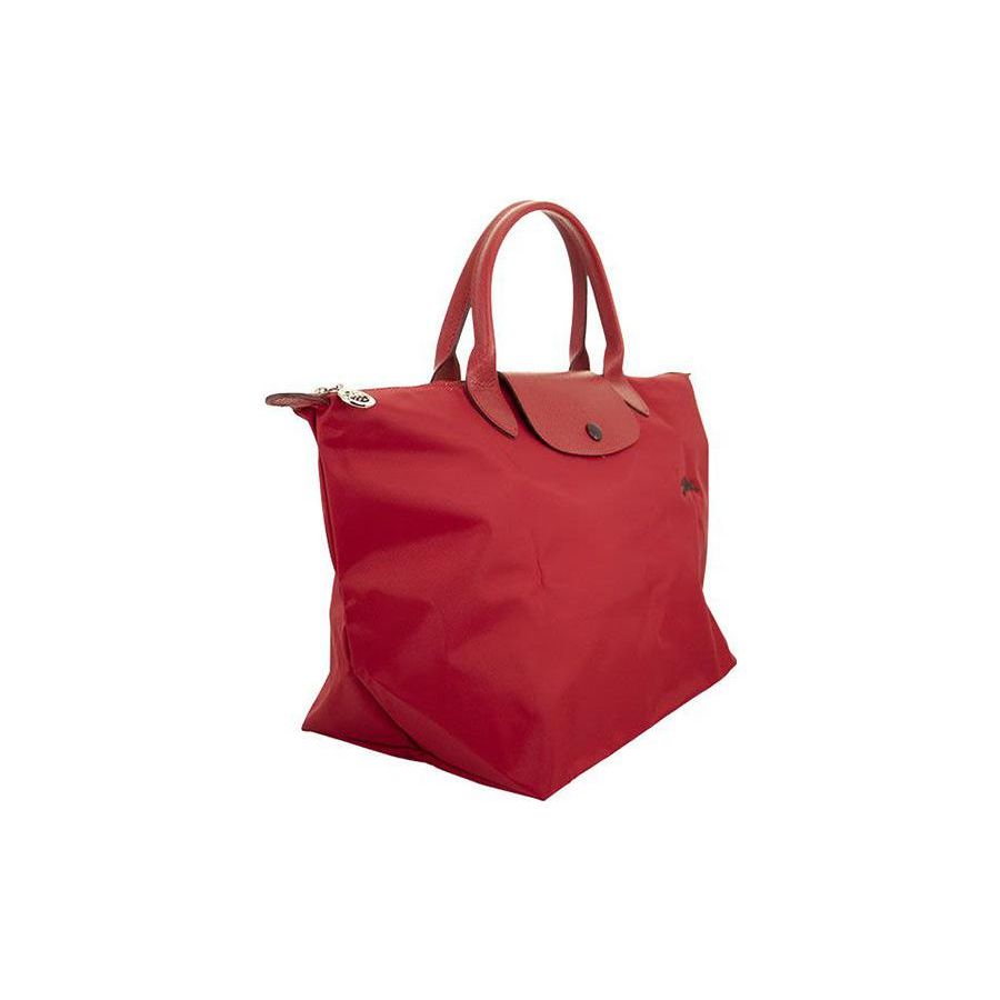 Longchamp Вышитый логотип Застежка на кнопки-защелки Нейлоновая сумка-тоут 'пельмень' Женские сумки-тоут 1623619P47