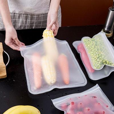 3/5 шт. Силиконовый пакет для хранения продуктов Многоразовый пакет на молнии Герметичный пакет для свежести Пакет для хранения продуктов Пакет для свежести Пакет с зиплоком