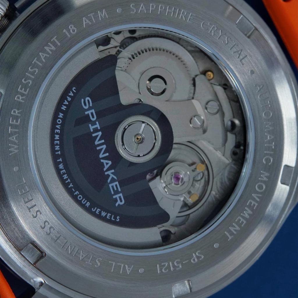 Bradner GMT Автоматические Автоматические 18 АТМ Водостойкие Сапфировое Стекло Черный [SPINNAKER] Часы, С Подзаводом, Стойкие, Стекло, Циферблат, SP-5121-66, Мужские [Оригинал]