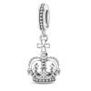 Silver Plated Lotus Heart Zircon Charm Beads for Qikaola 925 Bracelets DIY Jewelry Gifts Guardian Angel Design