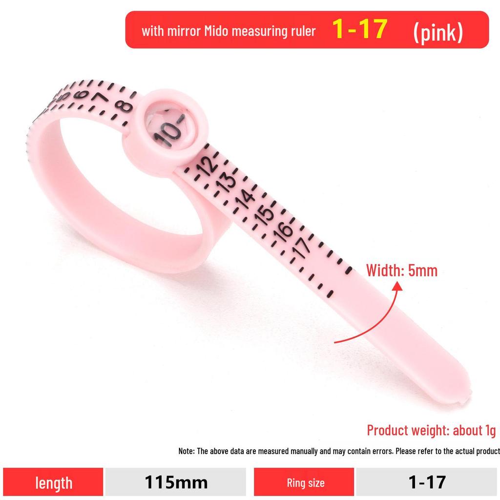 Кольцемер с лупой измерительная лента - Мягкий ремень-стиль инструмент для определения размера пальца