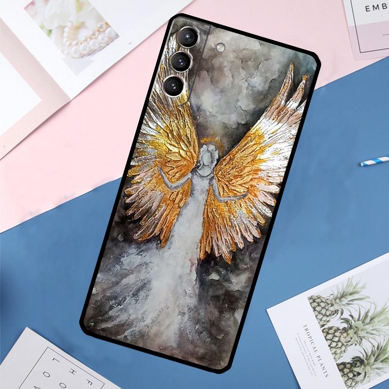 Фэнтези Девочка Ангел Крылья Чехол Для Samsung Galaxy S24 S23 S22 Ultra S20 S21 FE S8 S9 S10 Plus Note 10 20 Ultra Чехол