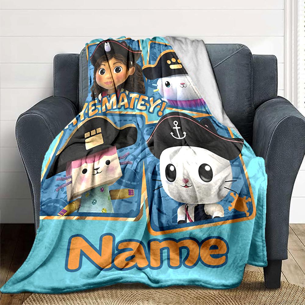 Custom Name Fantasy World Adventure Party Blanket For Couch Bed Plush Cozy Fuzzy Blanket Super Soft Warm Blankets For Fall And Winter 0916233